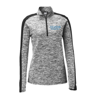 Clyde - Ladies PosiCharge ® Electric Heather Colorblock 1/4 Zip Pullover Thumbnail