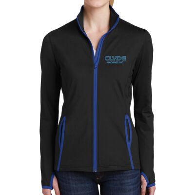 Clyde - Women's Sport Wick ® Stretch Contrast Full Zip Jacket Thumbnail