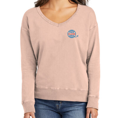 Clyde - Garment Dyed V Neck Sweatshirt Thumbnail