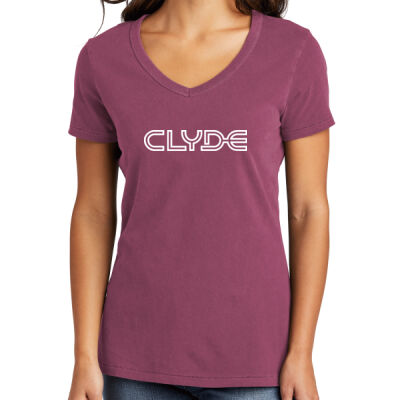 Clyde - Ladies Beach Wash ® Garment Dyed V Neck Tee Thumbnail