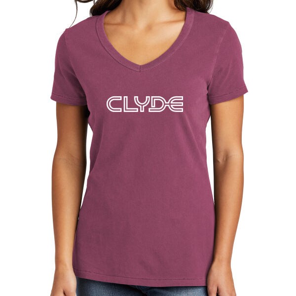 Clyde - Ladies Beach Wash ® Garment Dyed V Neck Tee Thumbnail